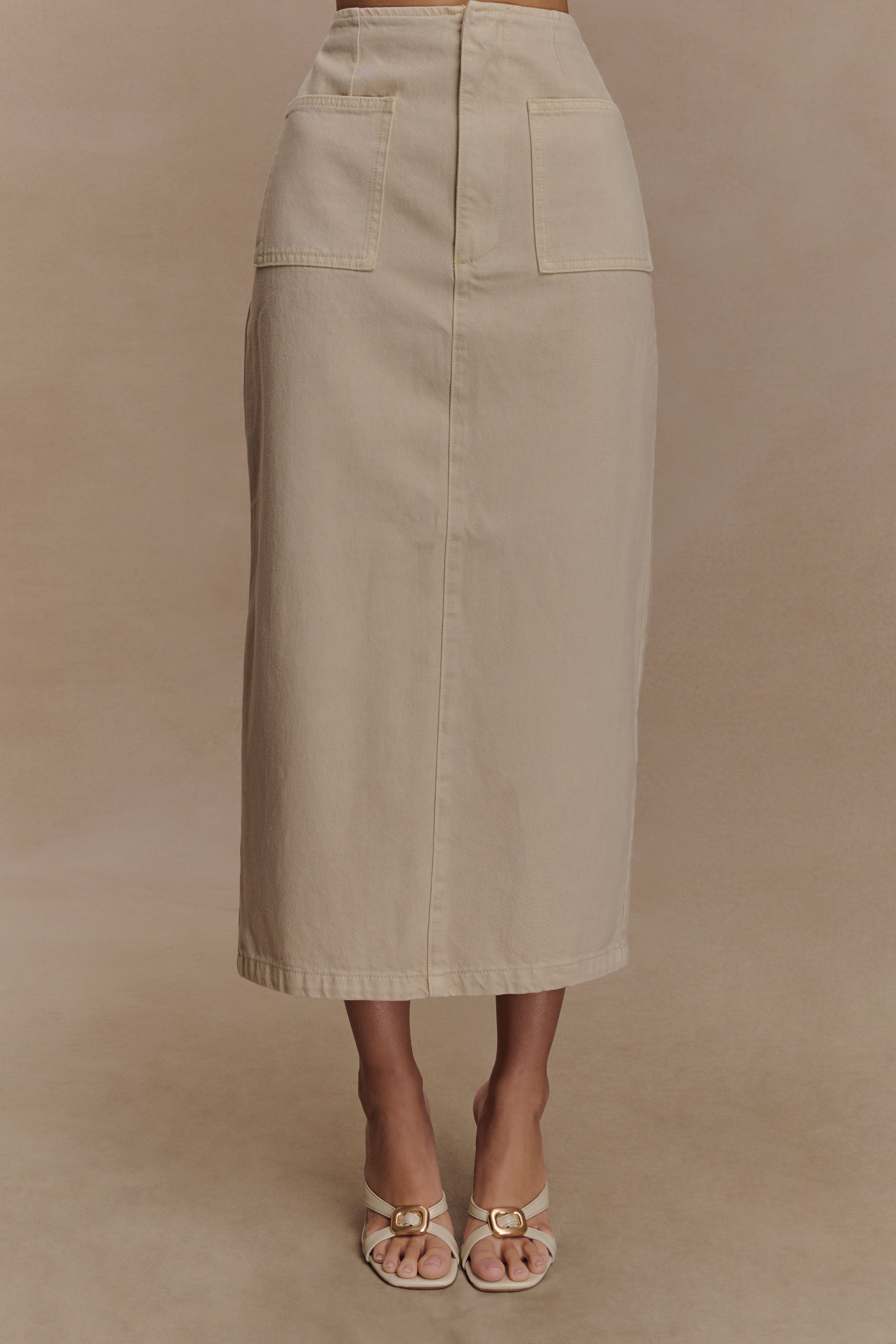 Fallon Denim Midi Skirt