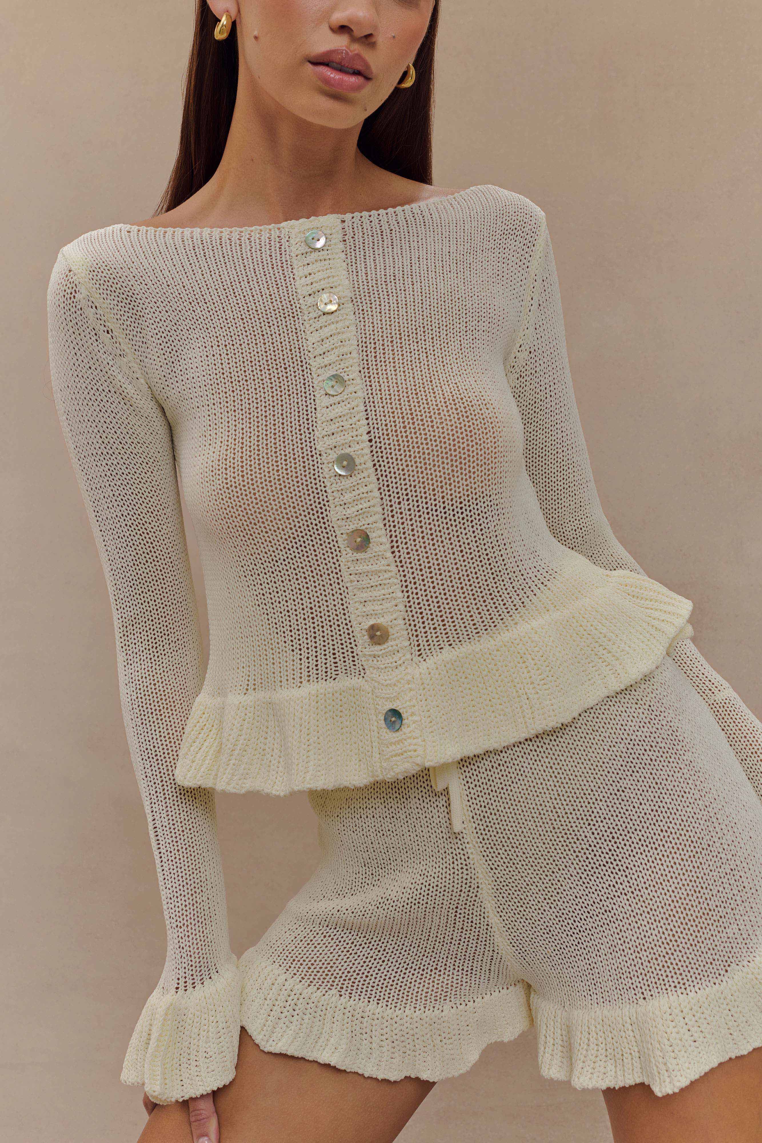 Eleanor Frill Knit Cardigan
