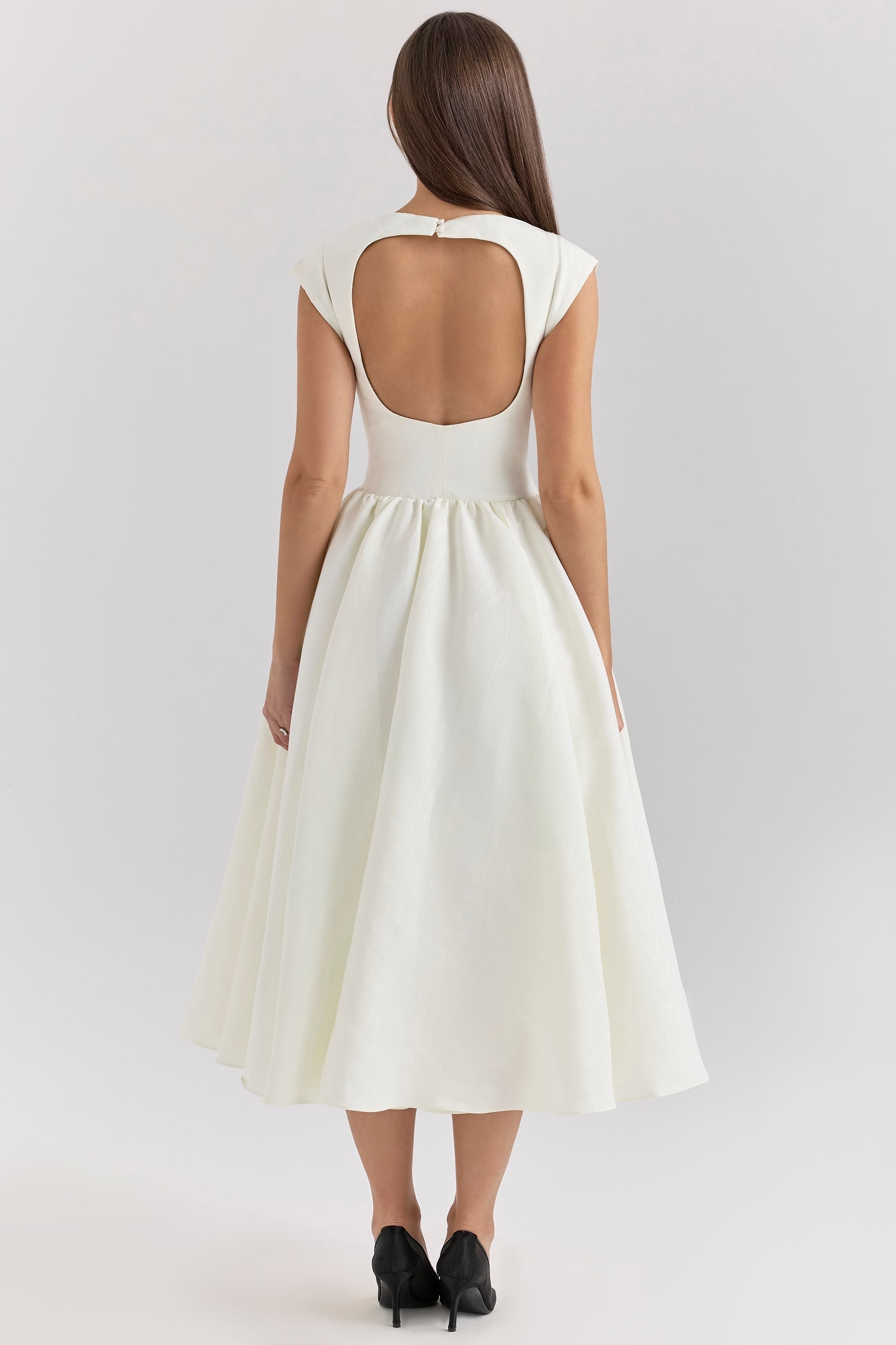 Velvet Drape Midi dress