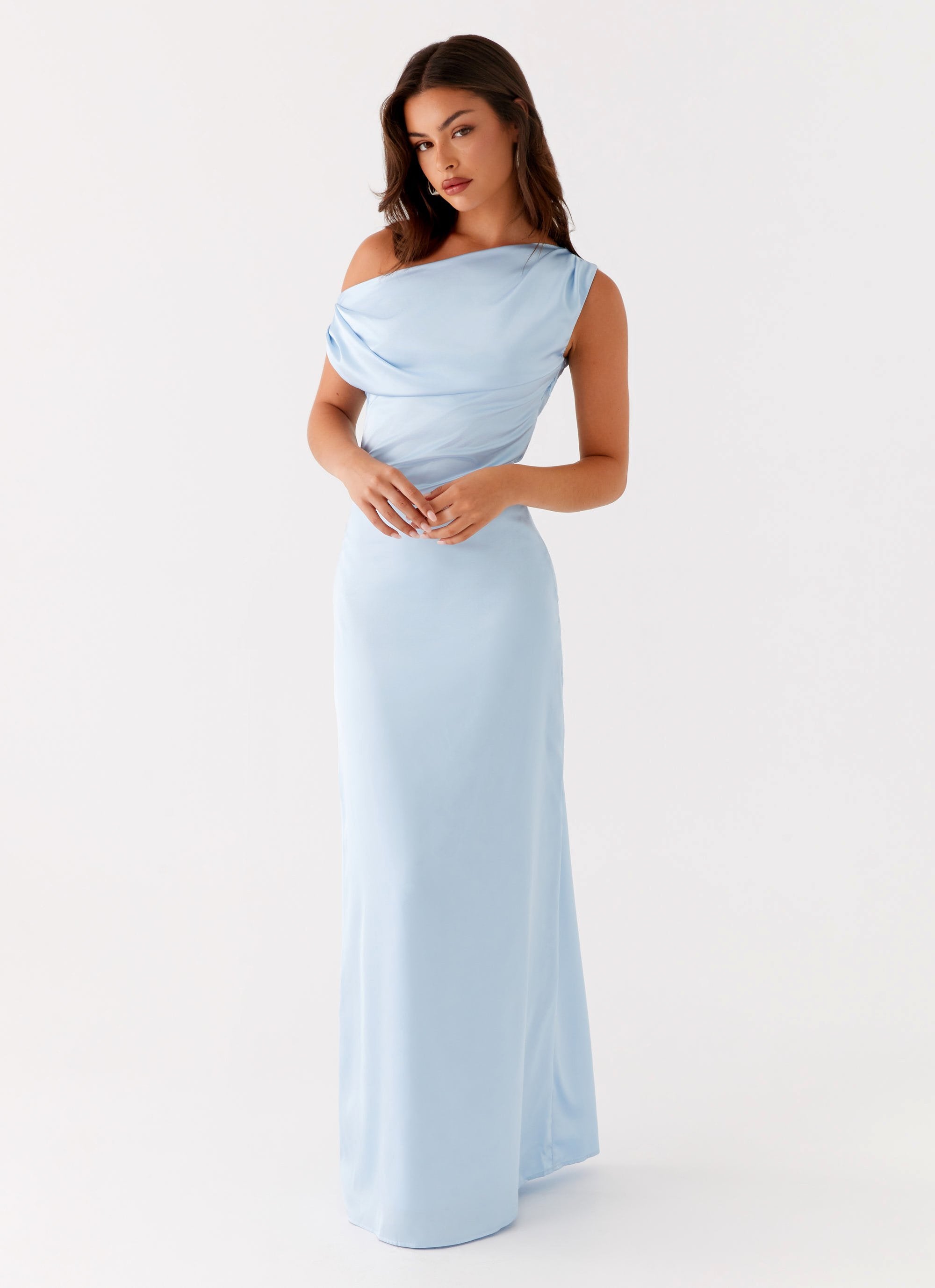 HeartGlass Blue Satin Dress