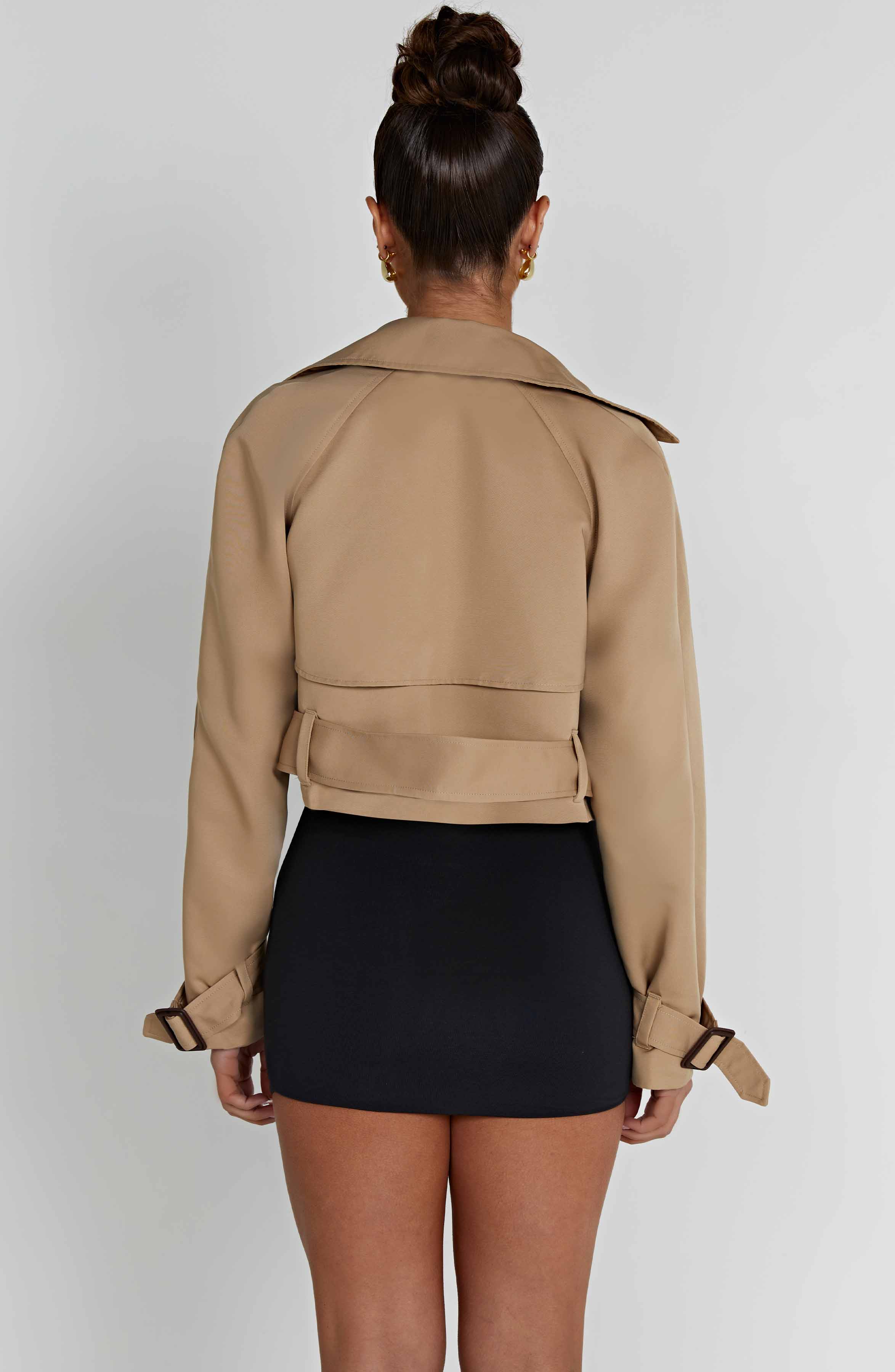 Cropped Trench Beige